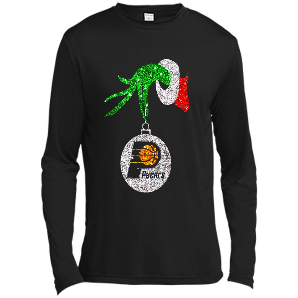 Amazing tee Indiana Pacers Glitter Grinch Monogram Ornament Christmas Gift - Canvas Long Sleeve T-Shirt