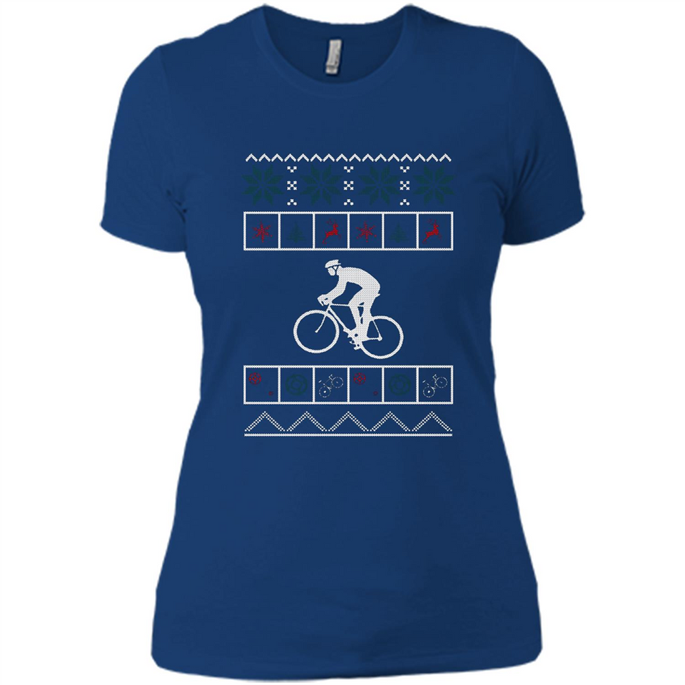 Christmas Ugly Sweater Cycling - Ugly Christmas Sweater - Ladies' Boyfriend T-Shirt