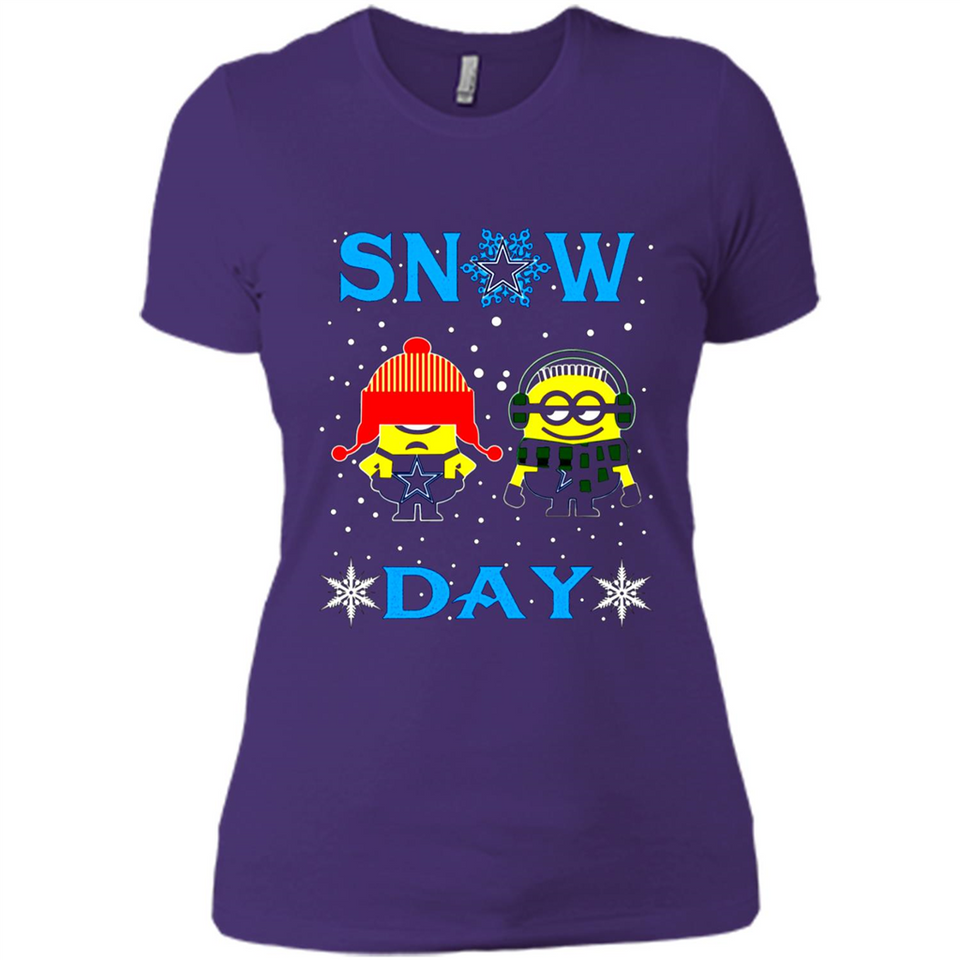 Snow Day Shirt For Dallas Cowboys Vs Minion Fans pingpong