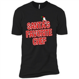 Funny Christmas Clothes - Santas Favorite Chef - Premium Short Sleeve T-Shirt