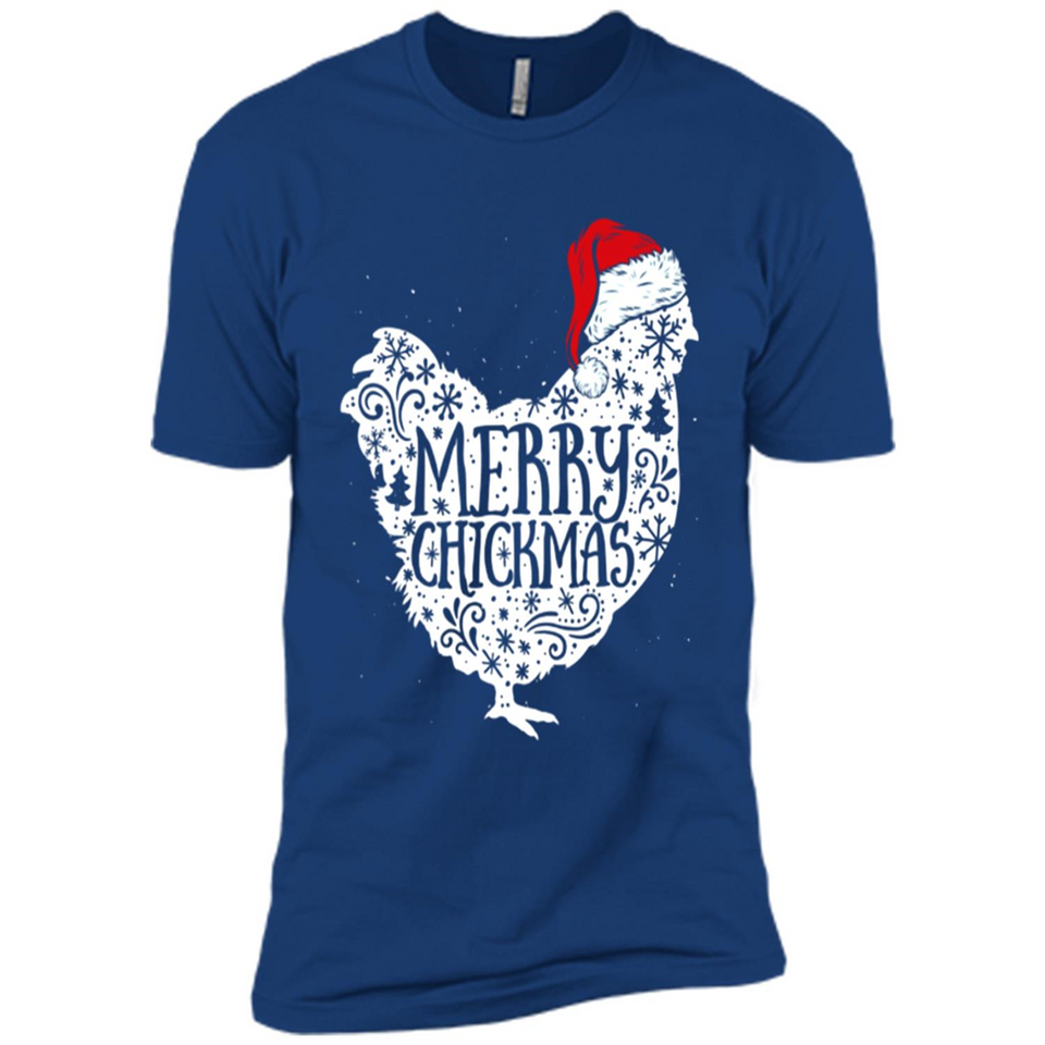 Chicken Christmas T Shirt Merry Chickmas Santa Claus Gifts - Premium Short Sleeve T-Shirt