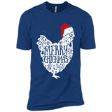 Chicken Christmas T Shirt Merry Chickmas Santa Claus Gifts - Premium Short Sleeve T-Shirt