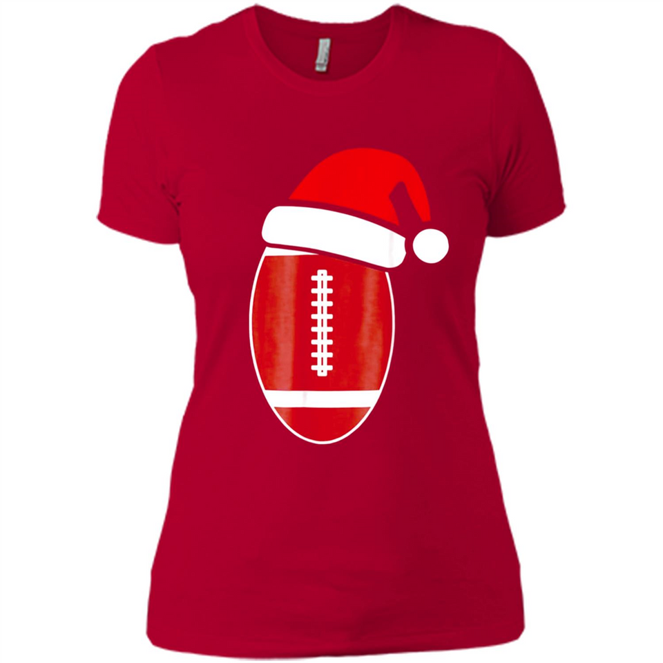 Christmas Football Shirt - Football Santa Hat Christmas