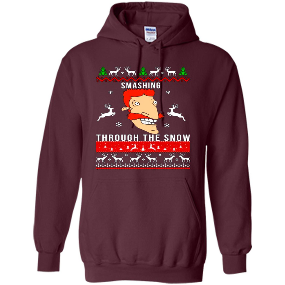Nigel Thornberry Smashing through the snow Christmas sweatshirt PINGPONG
