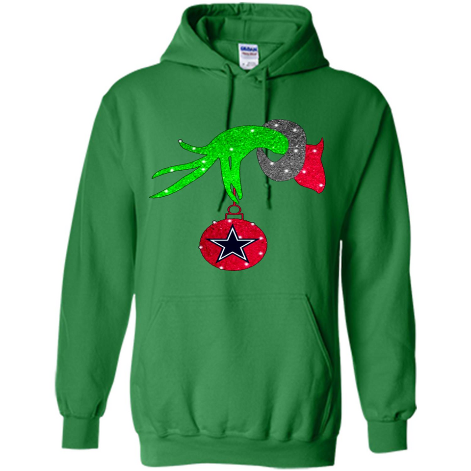 GRINCH HAND HOLDING DALLAS COWBOYS GLITTER CHRISTMAS PINGPONG