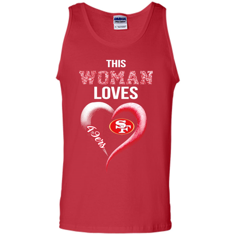 This Woman love 49ers NFL football team - Tank Top