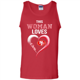 This Woman love 49ers NFL football team - Tank Top