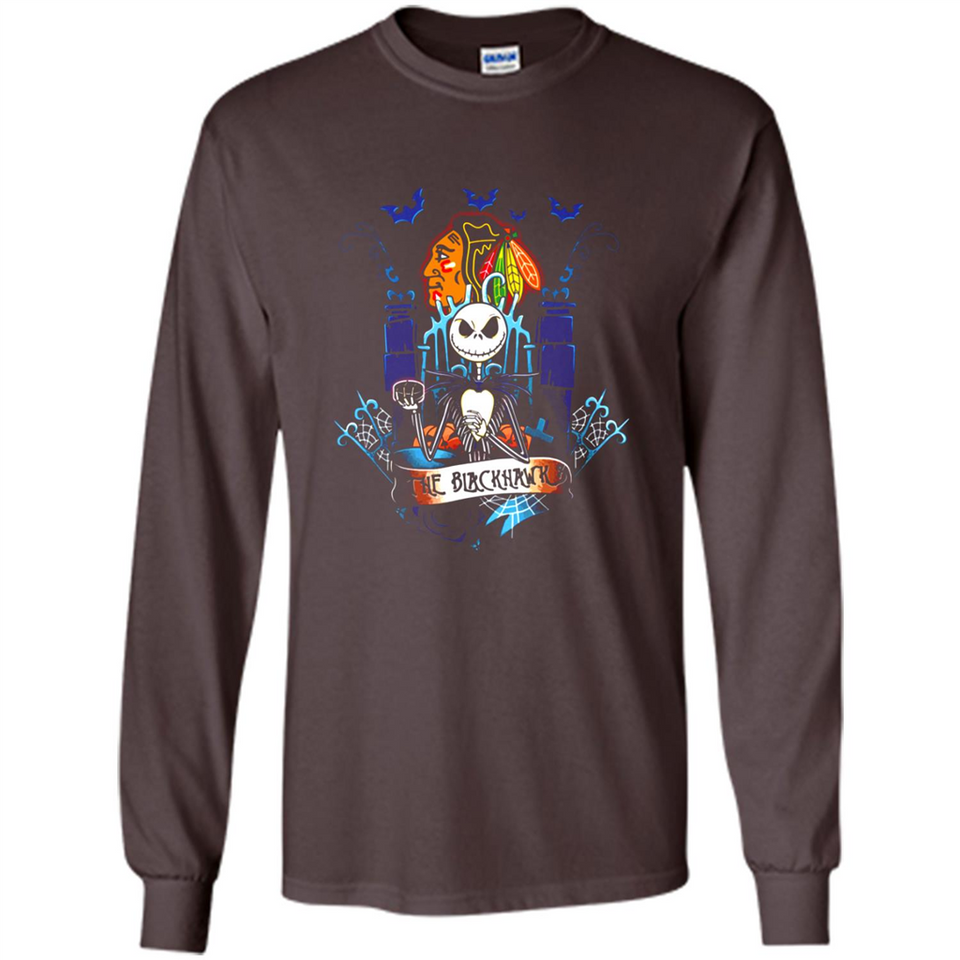 Chicago Blackhawks Halloween The Nightmare Before Christmas - Long Sleeve T-Shirt