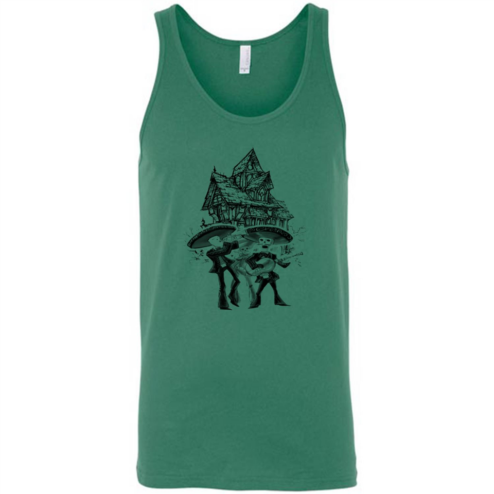 Mariachi Skeleton Shirt Dia De Los Muertos Tequila - Canvas Unisex Tank