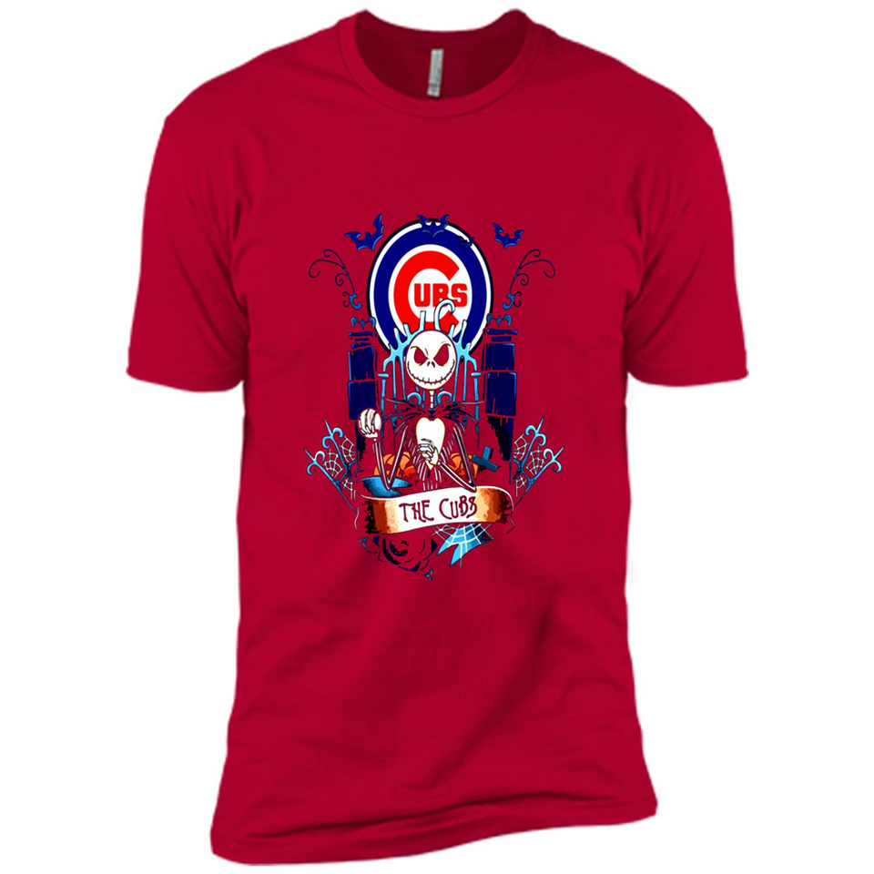 Chicago Cubs Halloween The Nightmare Before Christmas - Premium Short Sleeve T-Shirt
