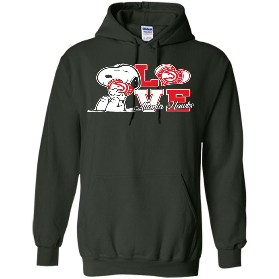 Snoopy loves NBA Atlanta Hawks - Hoodie