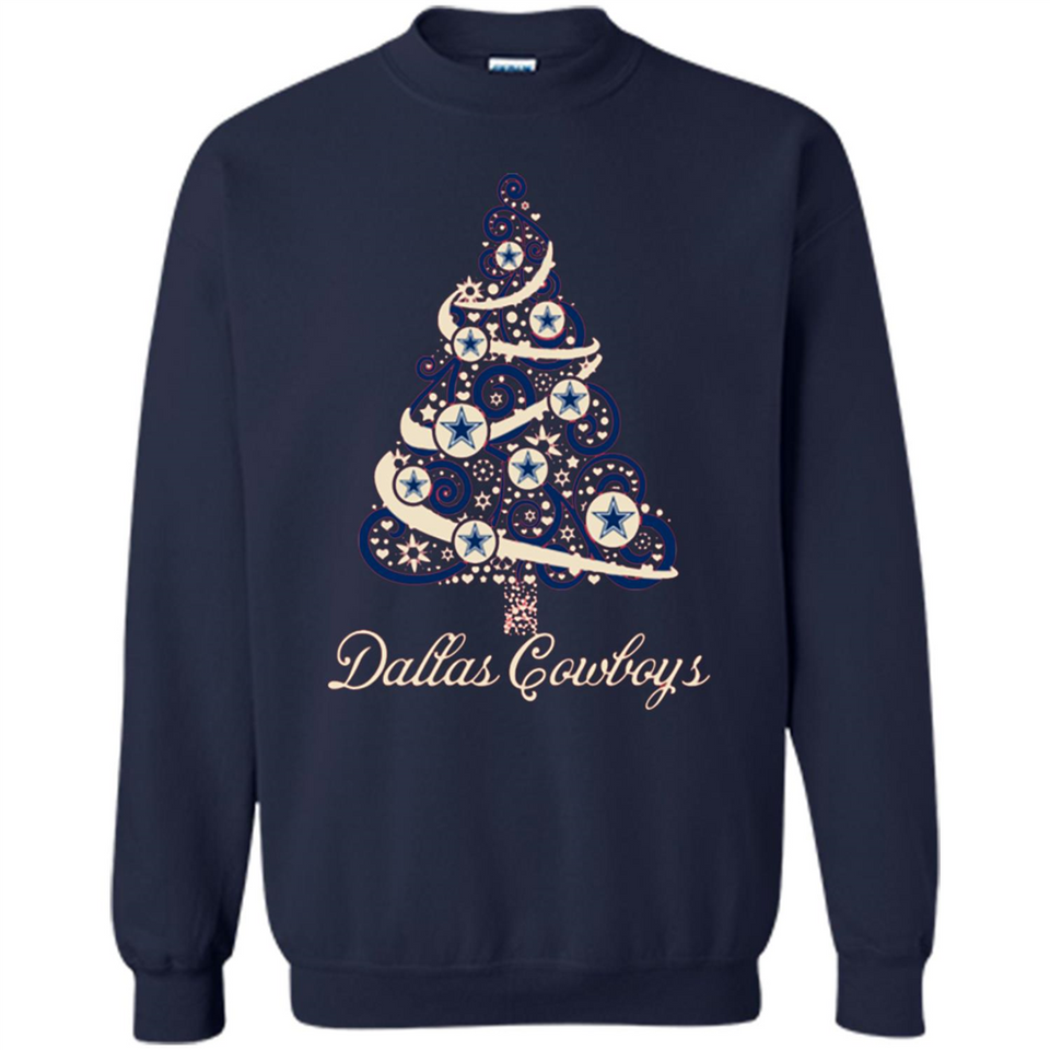 Dallas Cowboys NFL Football Team Logo Christmas Tree T-Shirt - Sweatshirt