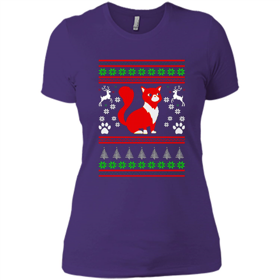 Christmas Ugly Sweater CUTE CATS UGLY CHRISTMAS SWEATERS - Ladies' Boyfriend T-Shirt