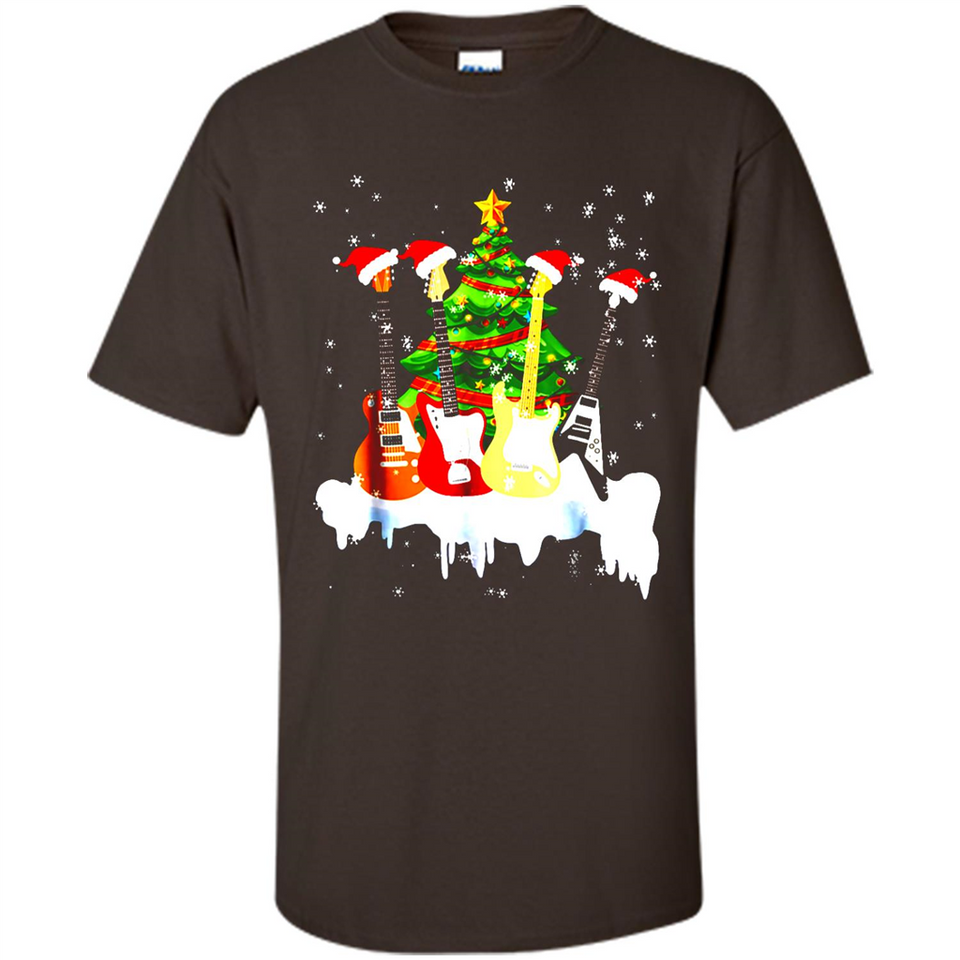 Santa Hat Electric Guitar Classical Guitar Christmas shirt Ladies' Boyfriend