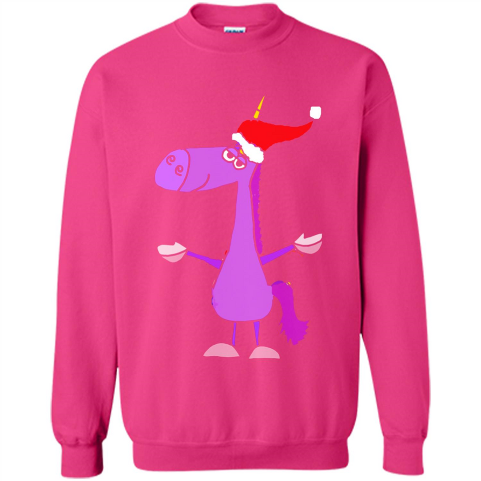Funny Christmas Unicorn in Santa Hat - Sweatshirt