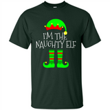 Matching Family Christmas Shirt Funny I'm The Naughty Elf Black mugs PINGPONG - Shirt