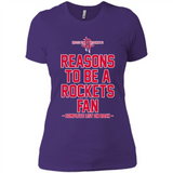 Reasons to be a Houston Rockets Fan Complete List on Back - Ladies' Boyfriend T-Shirt