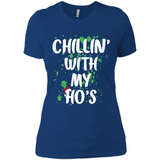 Chillin With My Ho's Funny Christmas - Ladies' Boyfriend T-Shirt