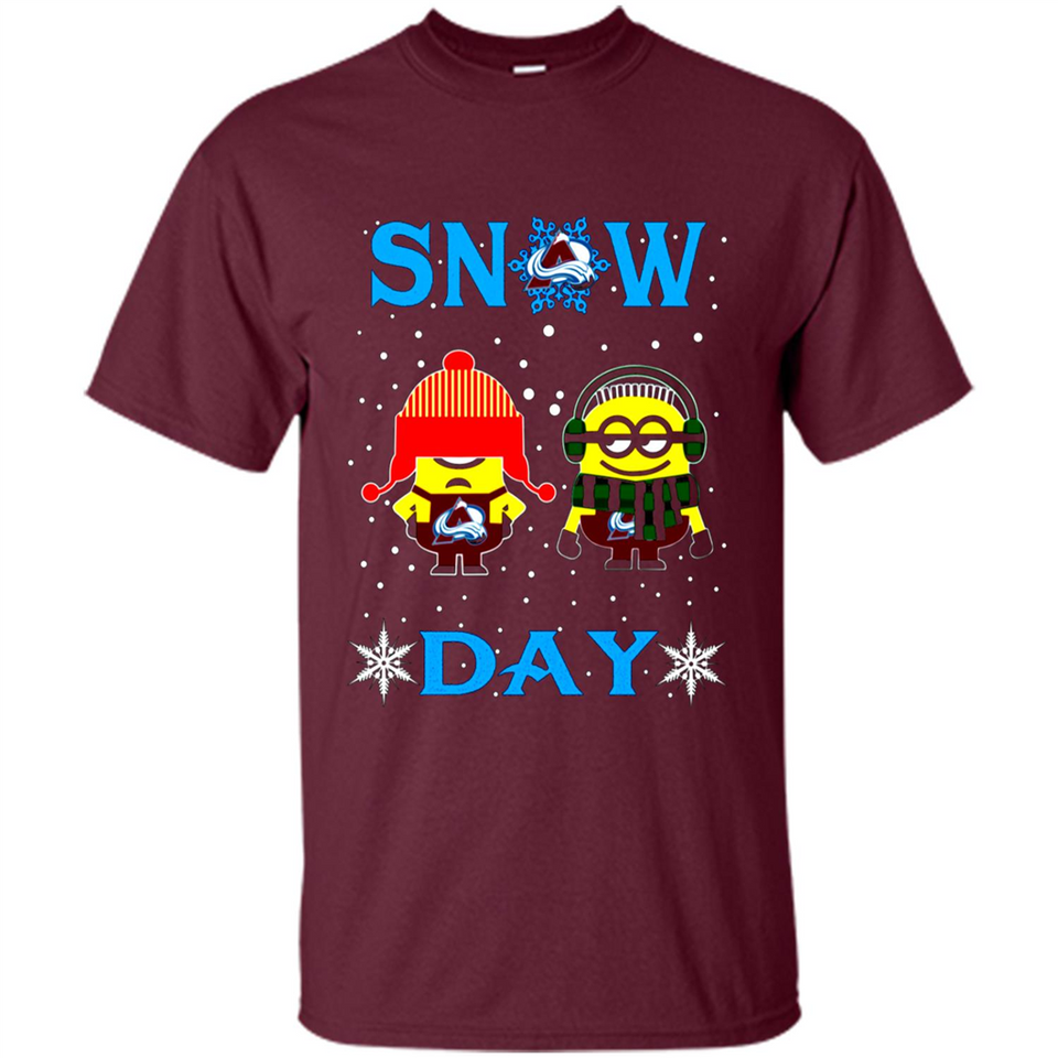 Snow Day Shirt For Colorado Avalanche Vs Minion Fans pingpong