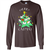 Merry Catmas Funny Cool Christmas Mug PINGPONG - Long Sleeve T-Shirt