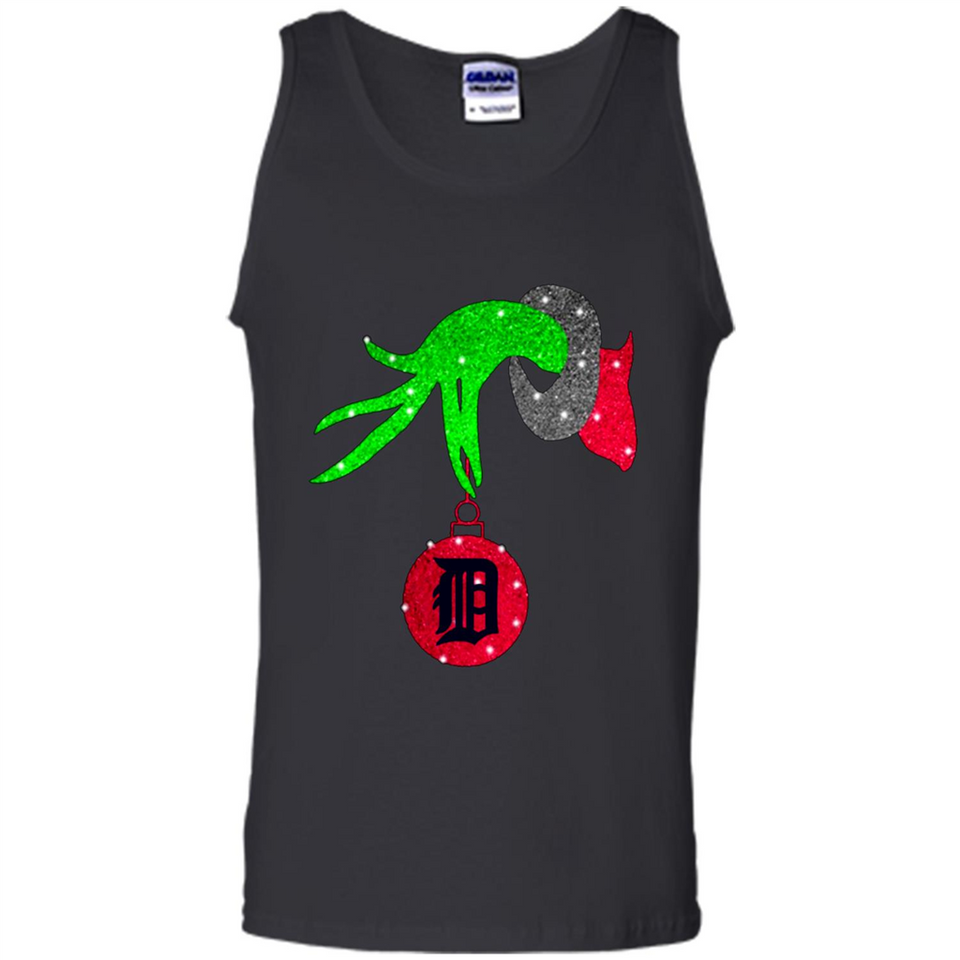 GRINCH HAND HOLDING DETROIT TIGERS GLITTER CHRISTMAS PINGPONG