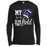 Dallas Cowboys Football My Heart is on that Field - Canvas Long Sleeve T-Shirt