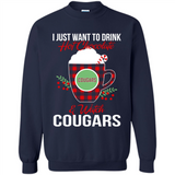 I Just Want To Drink Hot Chocolate & Watch Washington State Cougars Ugly Christmas Sweater PINGPONG