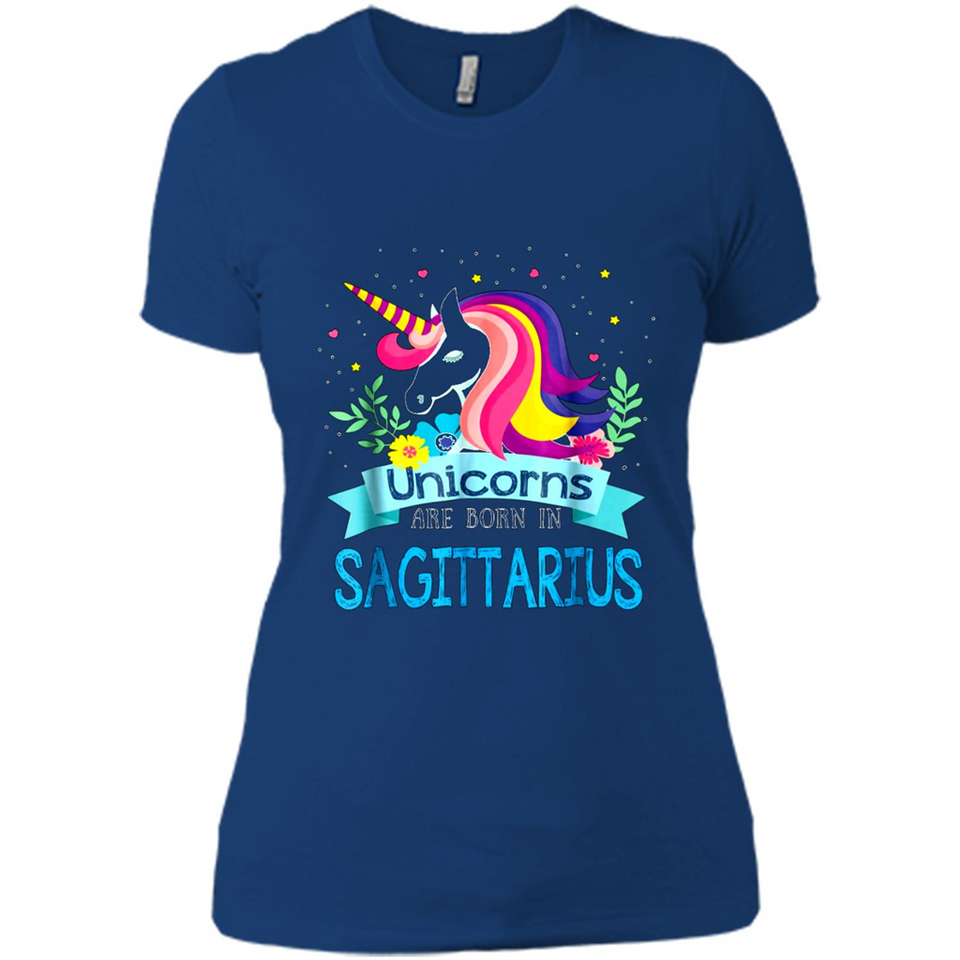Unicorns are born in Sagittarius Birthday Rainbow Custom Ultra Cotton