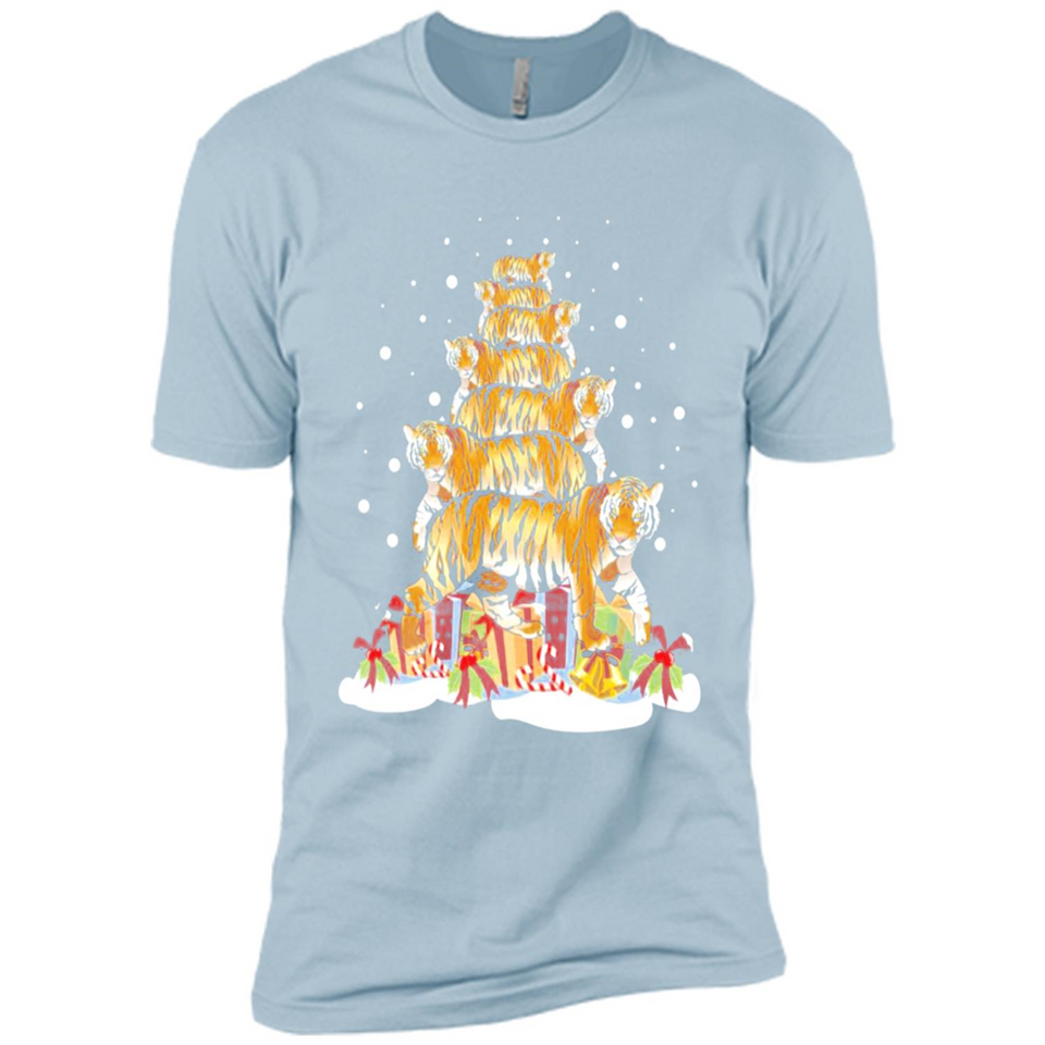 Tiger Christmas Tree Funny Merry Christmas - Premium Short Sleeve T-Shirt