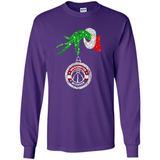 Funny Washington Wizards Glitter Grinch Monogram Ornament Christmas - Long Sleeve T-Shirt