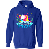 Unicorns are born in Pisces Birthday Rainbow Gift Ladies Custom