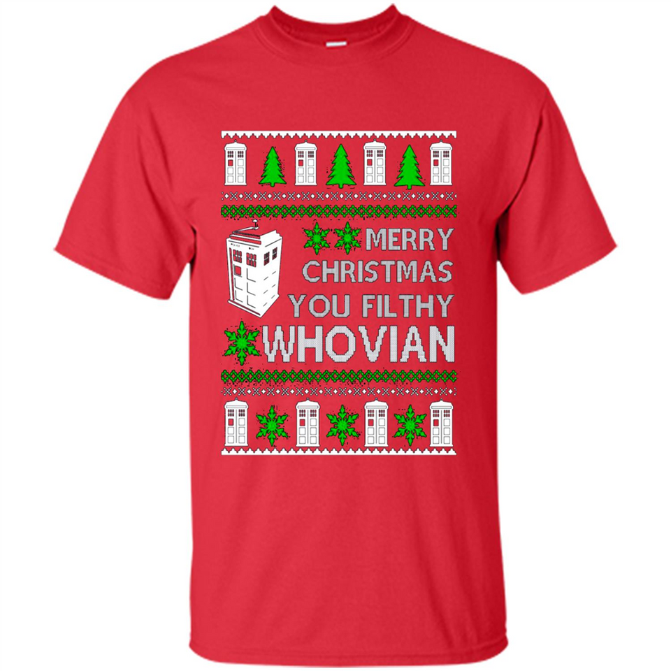 Merry Christmas You Filthy Whovian ugly sweater PINGPONG