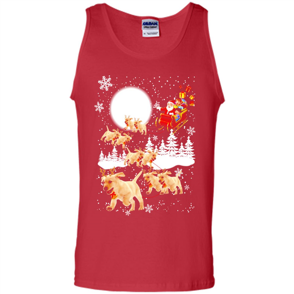 Christmas Santa Golden Retriever Sleigh For Labrador Retriever