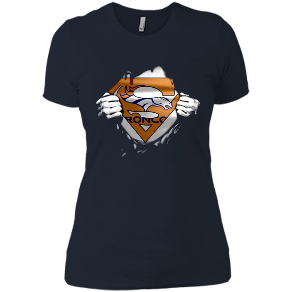 Denver Broncos And Superman Fans - Ladies' Boyfriend T-Shirt