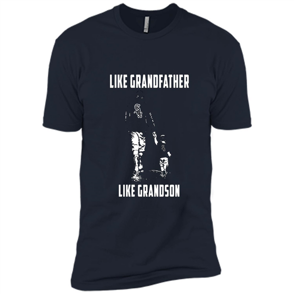 Chicago White Sox GrandFather Like GrandSon - Premium Short Sleeve T-Shirt