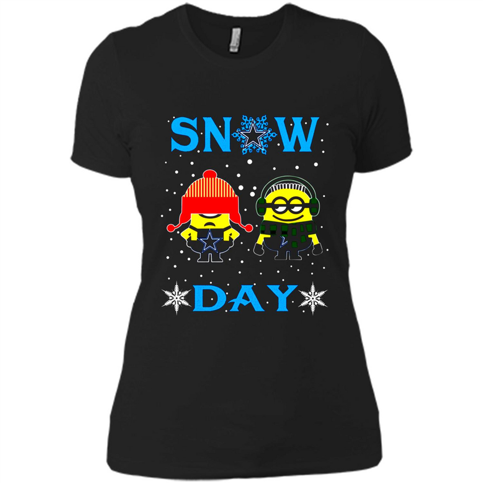 Snow Day Shirt For Dallas Cowboys Vs Minion Fans pingpong