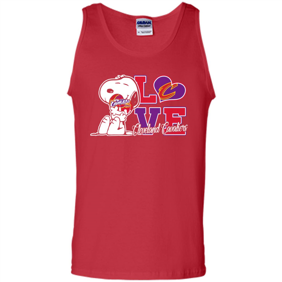 Snoopy loves NBA Cleveland Cavaliers - Tank Top