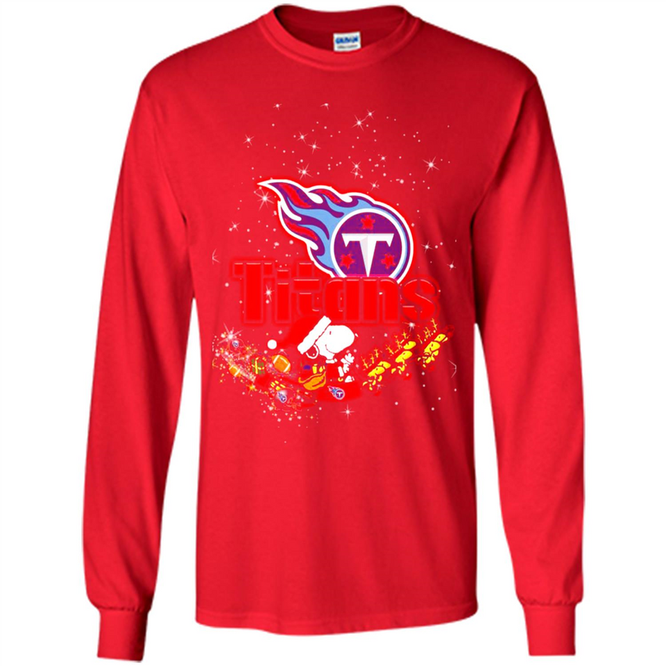 Snoopy Christmas Tennessee Titans - Long Sleeve T-Shirt