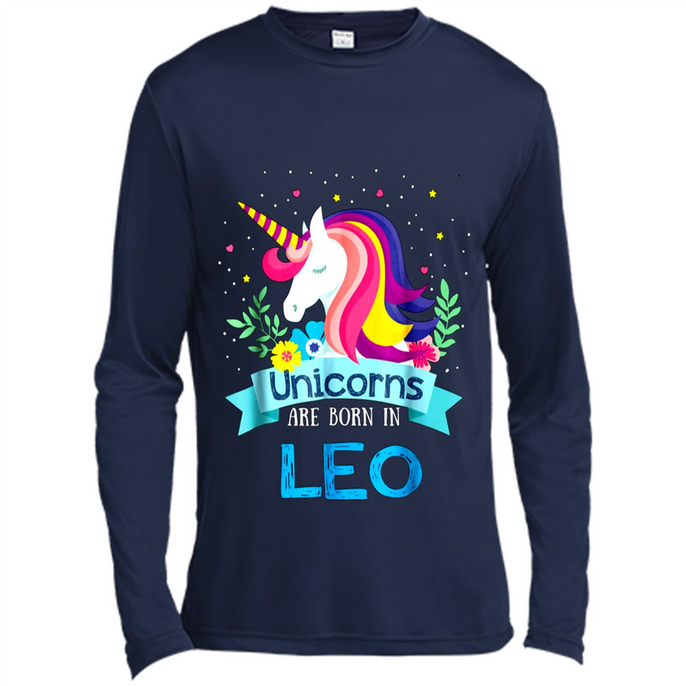 Unicorns are born in Leo Birthday Rainbow Gift Ladies Custom