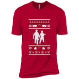 Christmas Ugly Sweater Firefighter Ugly Christmas Sweater - Premium Short Sleeve T-Shirt