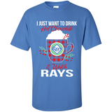 I Just Want To Drink Hot Chocolate & Watch Tampa Bay Rays Ugly Christmas Sweater PINGPONG
