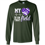 Abilene Christian Wildcats Football My Heart is on that Field - Long Sleeve T-Shirt