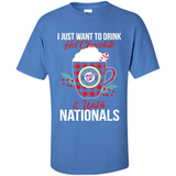 I Just Want To Drink Hot Chocolate & Watch Washington Nationals Ugly Christmas Sweater PINGPONG
