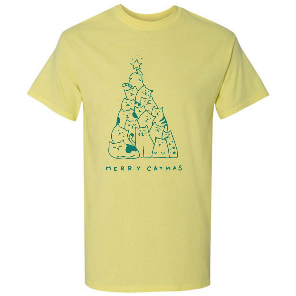Merry Catmas Funny Cat Christmas Tree Sweatshirt - Shirt