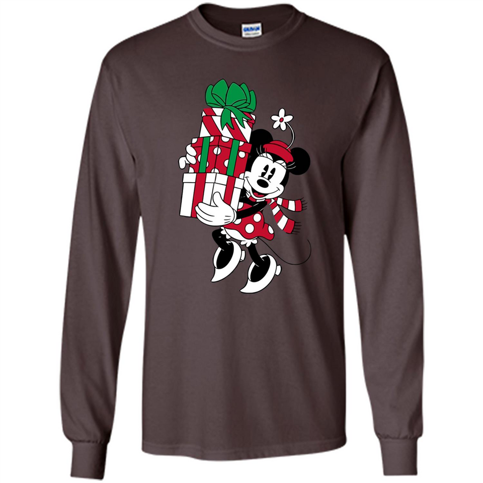 Disney Minnie Mouse Christmas Gift Sweatshirt - Long Sleeve T-Shirt