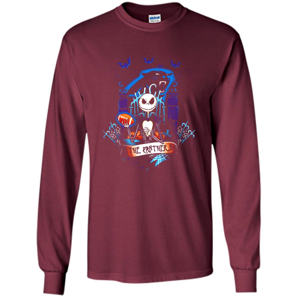 Carolina Panthers Halloween The Nightmare Before Christmas - Long Sleeve T-Shirt