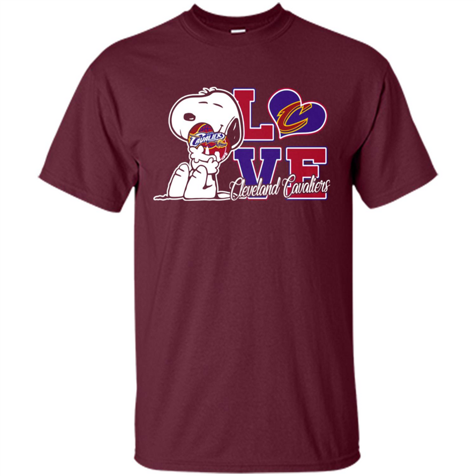 Snoopy loves NBA Cleveland Cavaliers - Shirt