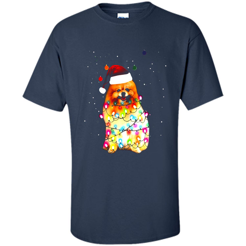 Pomeranian Santa Lights Christmas Dog Xmas Sweatshirt - Shirt