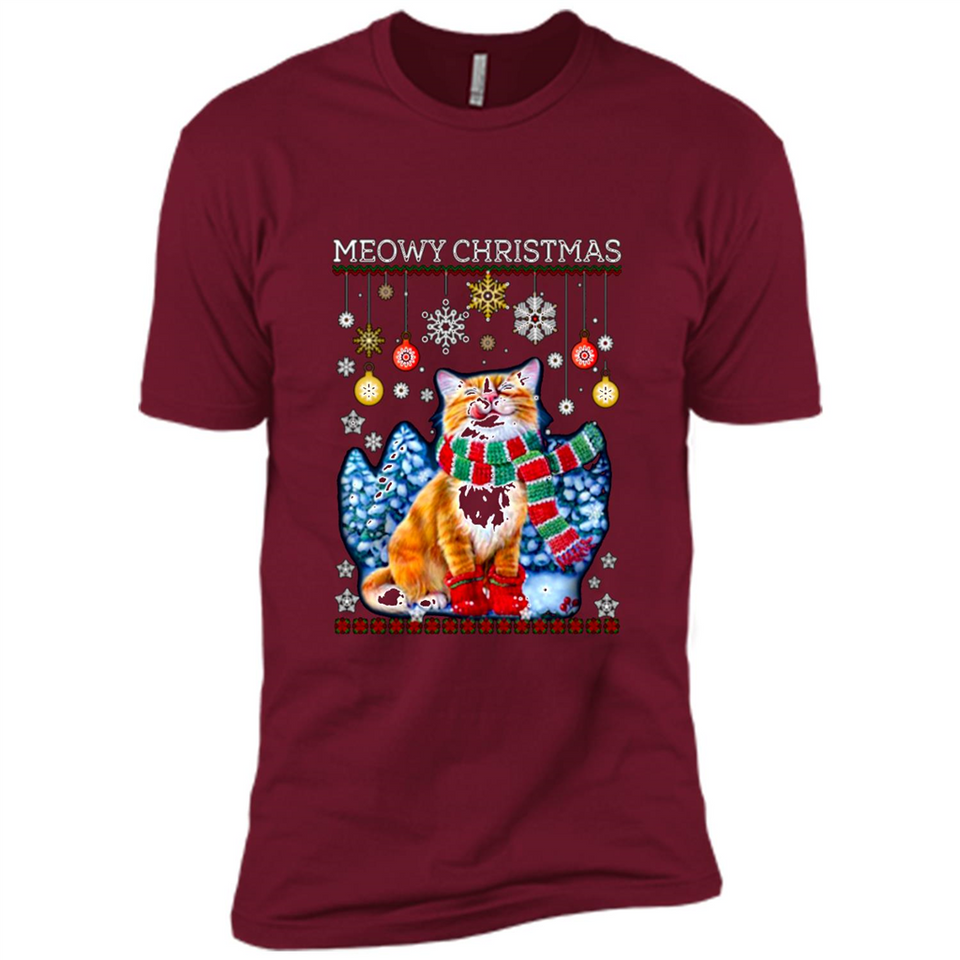 Meowy Christmas Ugly Funny Cats Lover PINGPONG