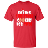 Womens Funny Eating Christmas Cookies For Two Pregnancy - Shirt